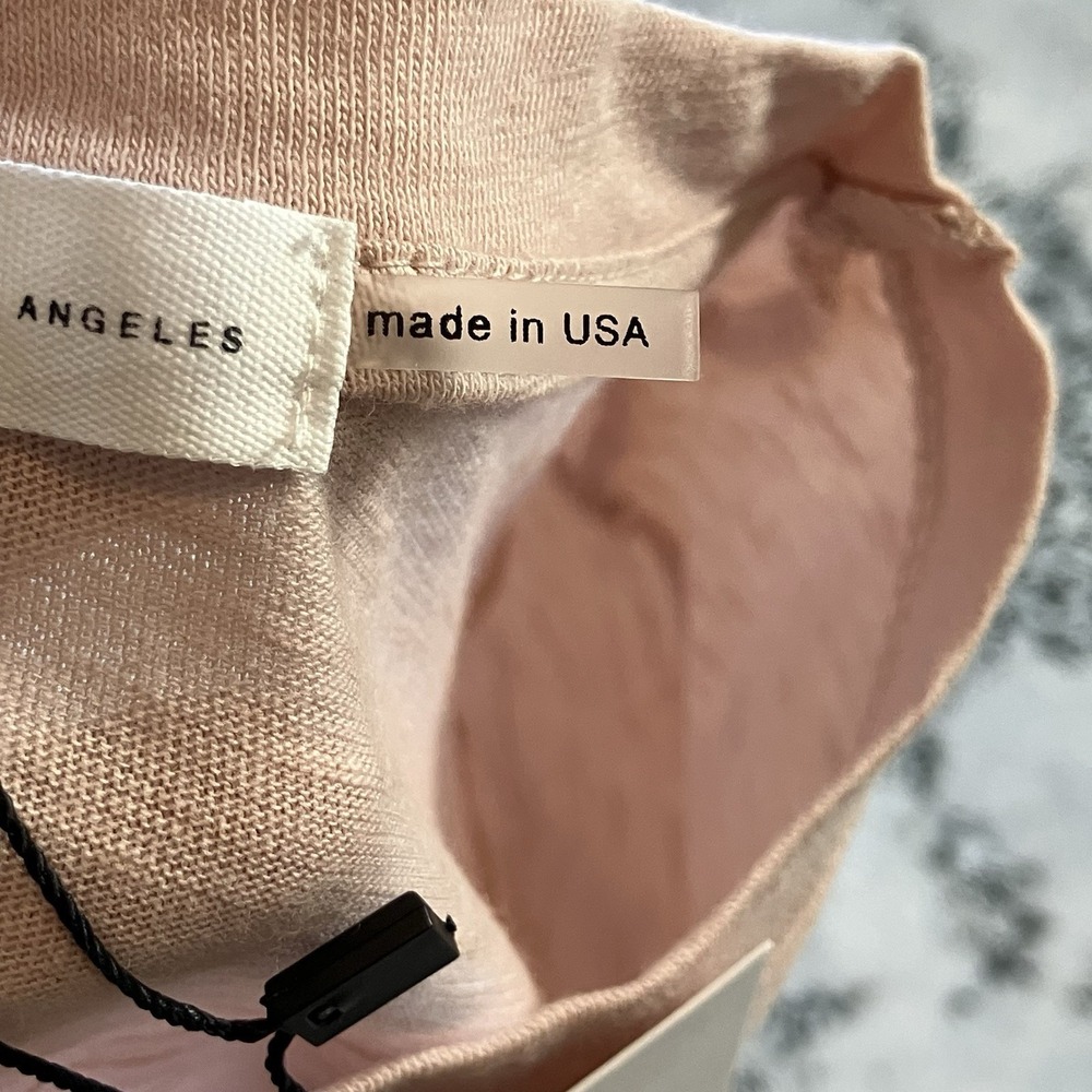 Grey Lab Shirt Womens‎ Size Small Pink Short Sleeve USA Made Cotton Basic - Picture 5 of 8